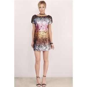 Tobi Shine Me Up Sequin Mini‎ Shift Dress XS NWT